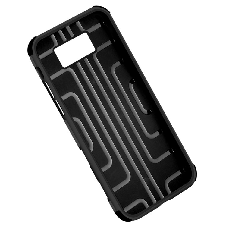 Multifunctional PU Leather Coated TPU Case with Card Slots for Samsung Galaxy S8 SM-G950 - Black-14