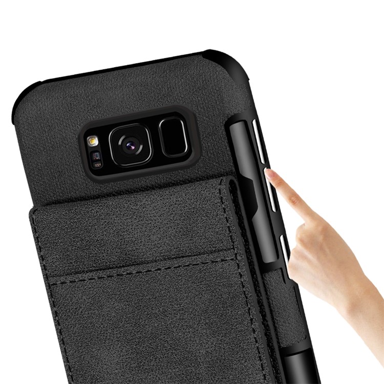 Multifunctional PU Leather Coated TPU Case with Card Slots for Samsung Galaxy S8 SM-G950 - Black-15