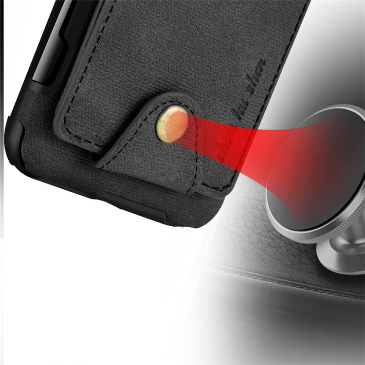 Multifunctional PU Leather Coated TPU Case with Card Slots for Samsung Galaxy S8 SM-G950 - Black-4