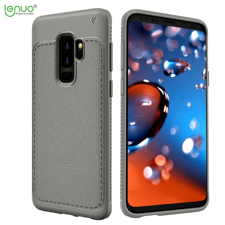 

LENUO Litchi Grain Soft TPU Phone Cover for Samsung Galaxy S9+ G965 - Grey