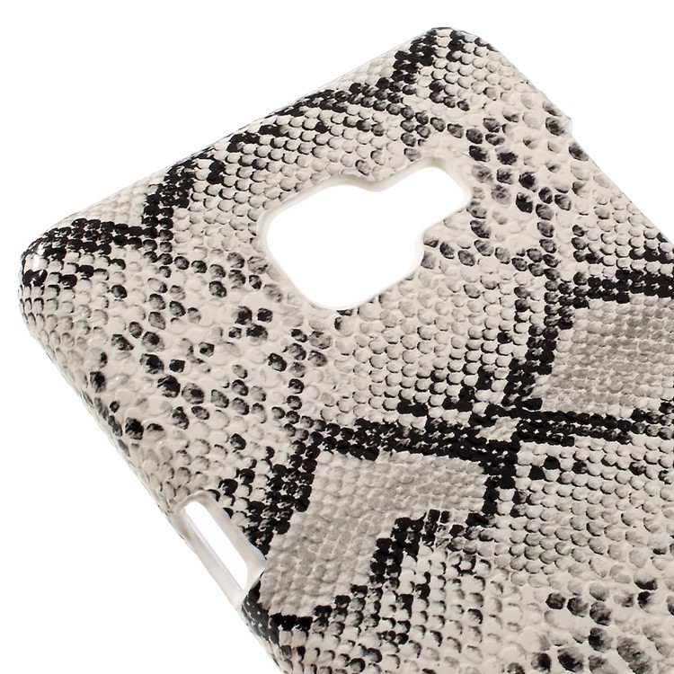 Snake Texture PU Leather Skin PC Case for Samsung Galaxy A5 SM-A510F (2016) - White-4