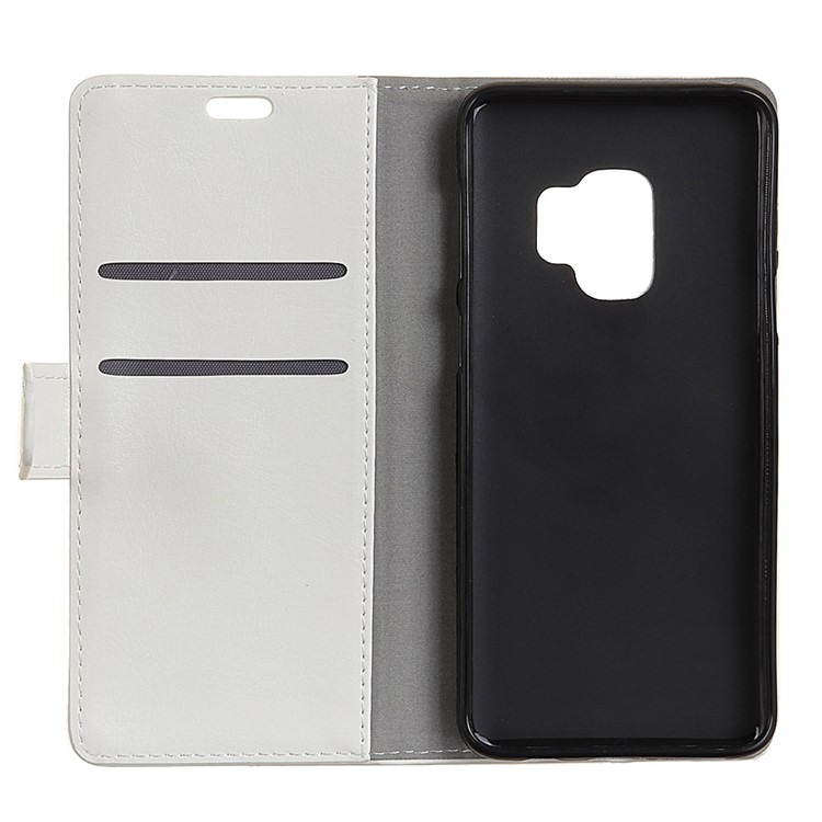 Crazy Horse Wallet Stand Leather Case for Samsung Galaxy S9 G960 - White-4