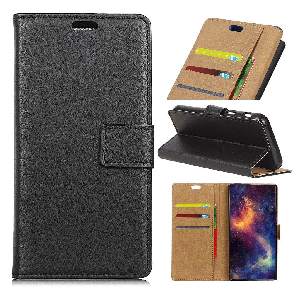 For Samsung Galaxy S9 G960 Folio Flip Stand Wallet Leather Case - Black-1