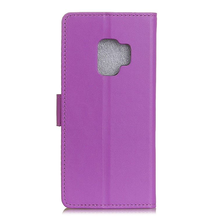 For Samsung Galaxy S9 G960 Card Holder PU Leather Stand Mobile Casing - Purple-2