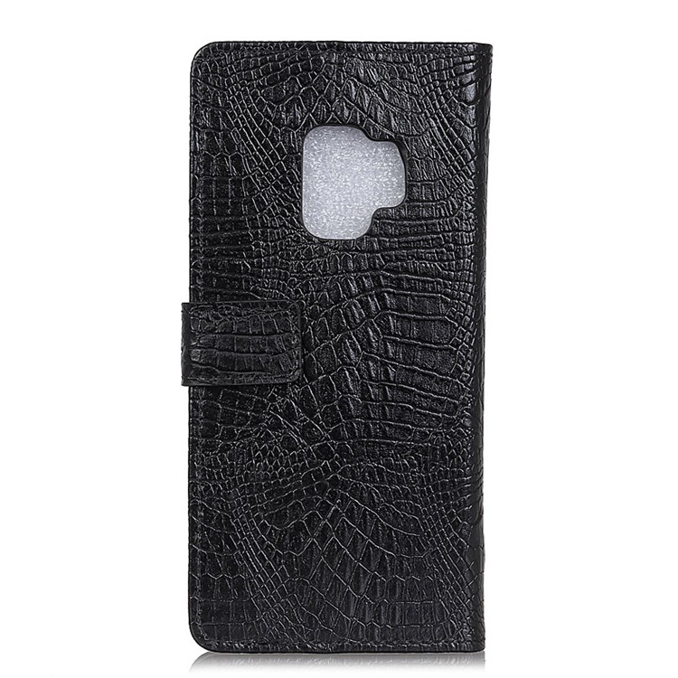 Crocodile Texture PU Leather Magnetic Wallet Case for Samsung Galaxy S9 G960 - Black-2