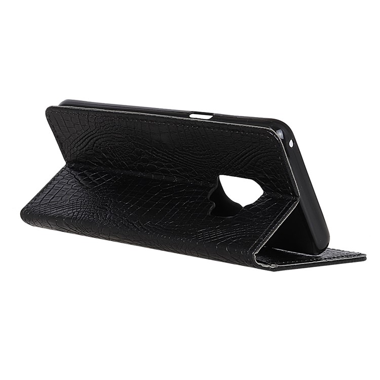 Crocodile Texture PU Leather Magnetic Wallet Case for Samsung Galaxy S9 G960 - Black-5