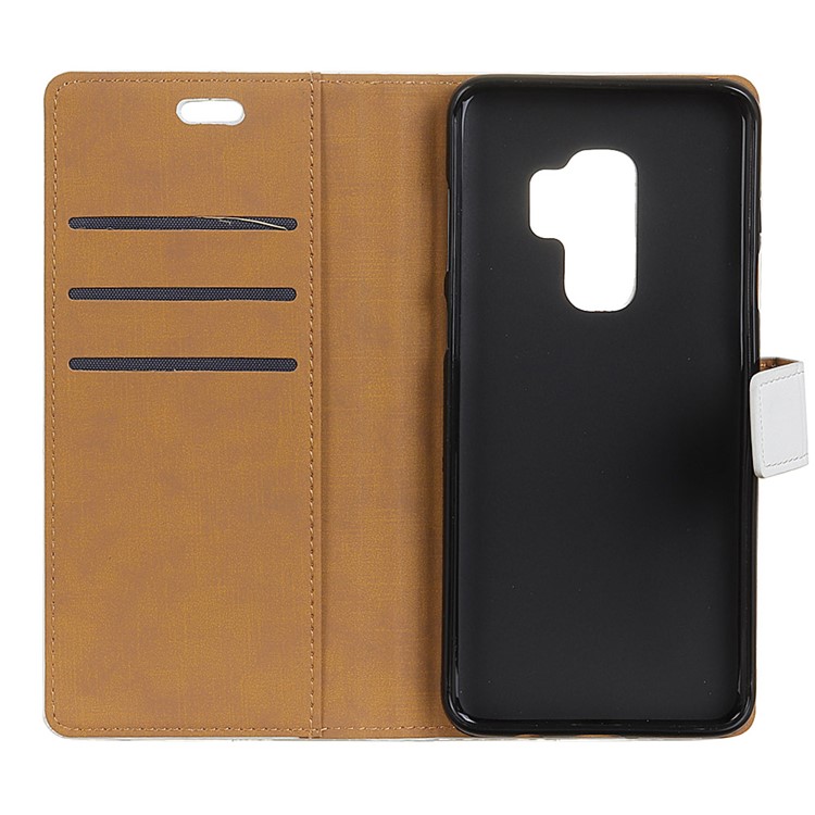 PU Leather Wallet Stand Cover Case for Samsung Galaxy S9 Plus G965 - White-3