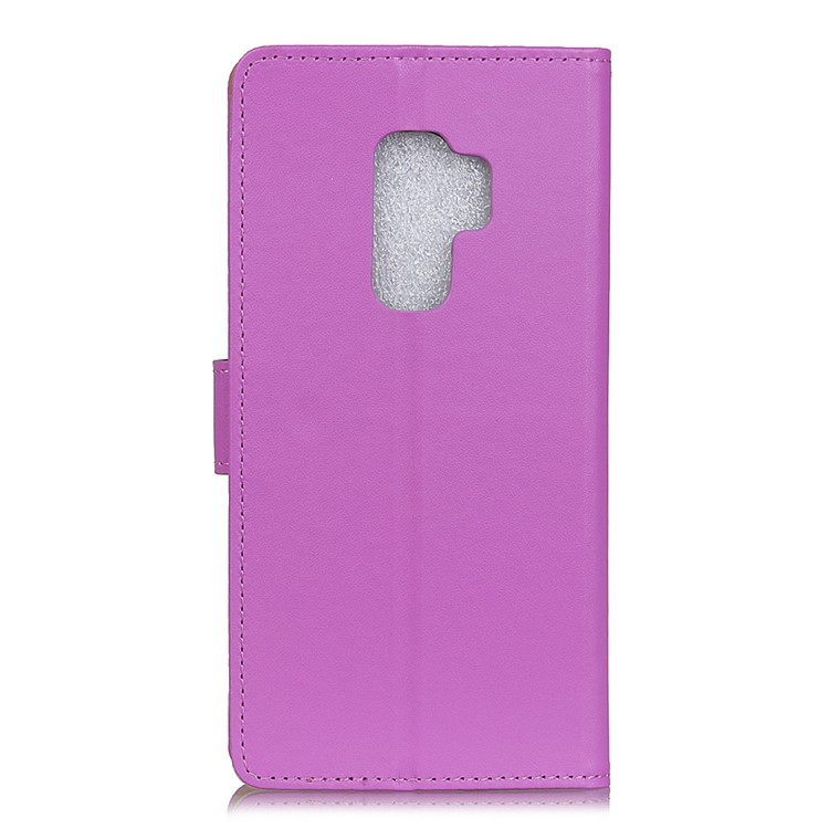 Leather Wallet Folio Flip Stand Case Shell for Samsung Galaxy S9 Plus G965 - Purple-2