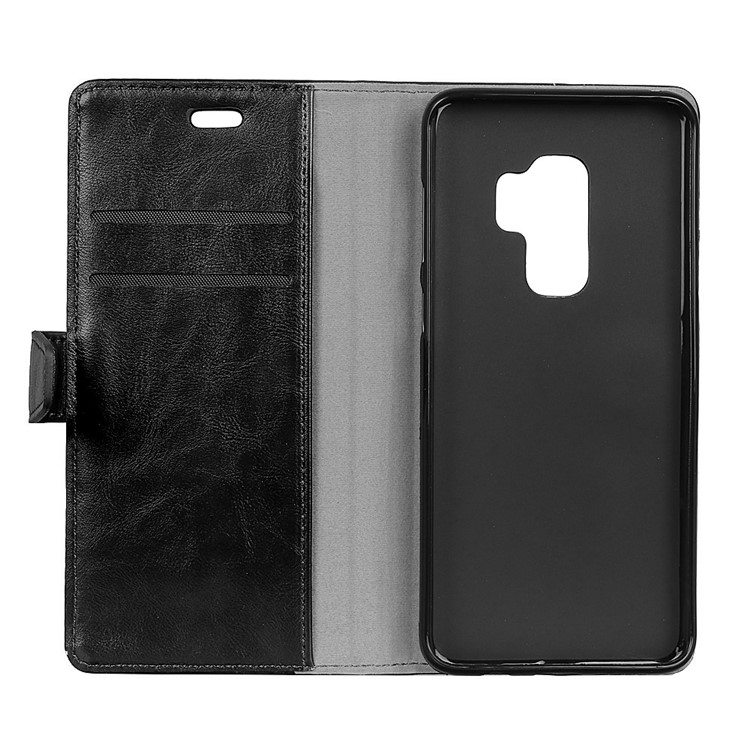 Crazy Horse Leather Wallet Case for Samsung Galaxy S9+ G965 - Black-4