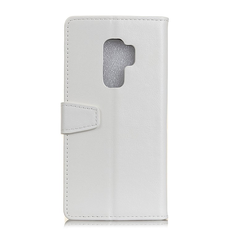 Crazy Horse Leather Wallet Cover for Samsung Galaxy S9+ G965 - White-2
