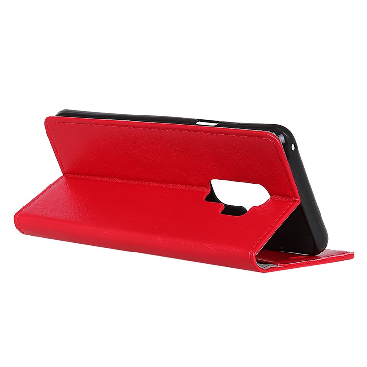 Crazy Horse Wallet Leather Stand Case for Samsung Galaxy S9+ G965 - Red-5