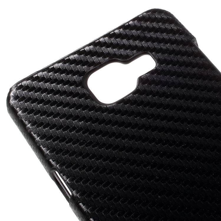 Carbon Fiber Leather Skin Hard Cover for Samsung Galaxy A5 SM-A510F (2016) - Black-4