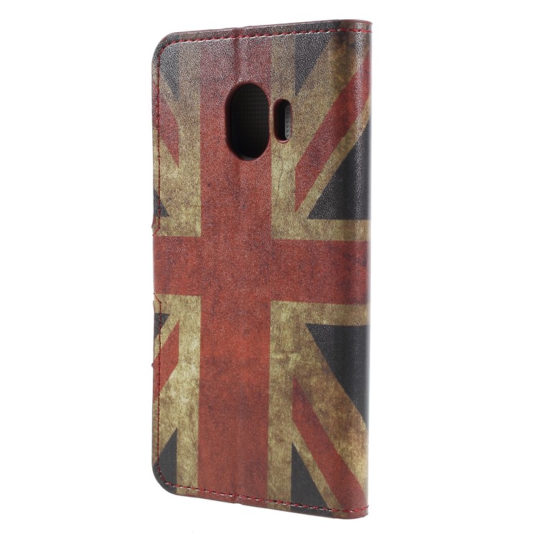 Water Transfer Printing Stand Leather Case Cover for Samsung Galaxy J2 Pro 2018 - Retro UK Flag-2