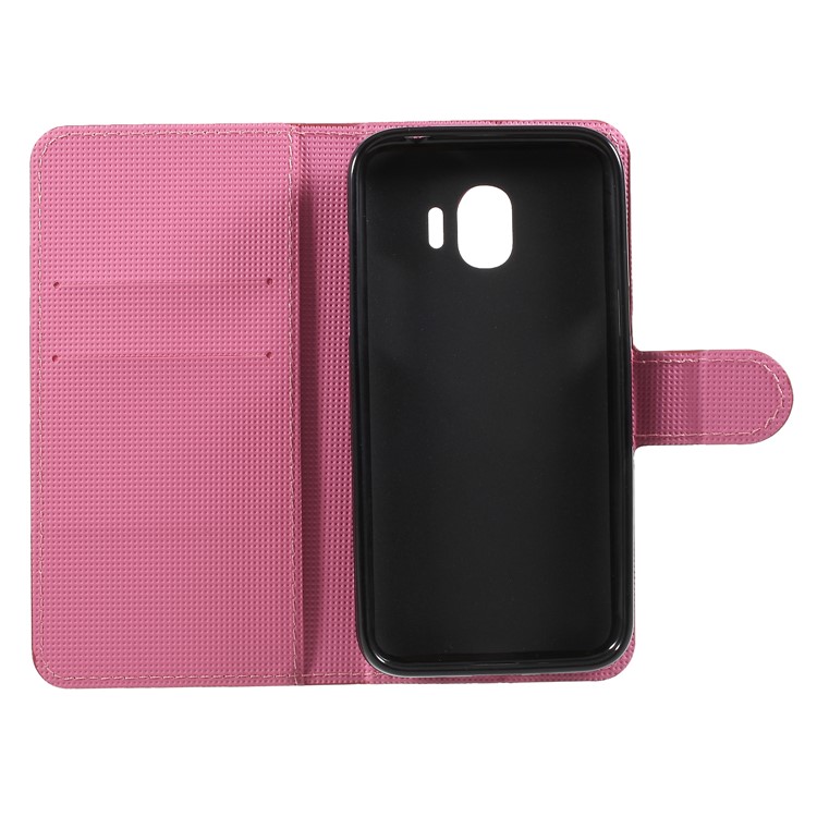 Water Transfer Printing Magnetic Leather Stand Case for Samsung Galaxy J2 Pro 2018 - Wintersweet Flower-6