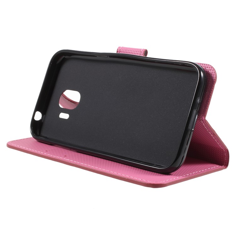 Water Transfer Printing Leather Wallet Cellphone Cover for Samsung Galaxy J2 Pro 2018 - Kapok Flower-4