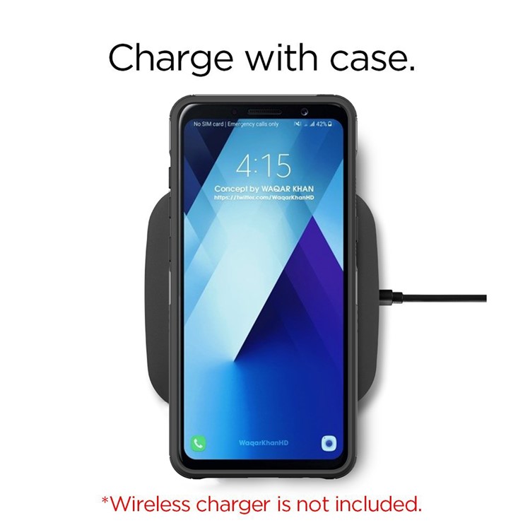 Plastic + TPU Combo Rugged Armor Mobile Case for Samsung Galaxy A8+ (2018) - Silver-9