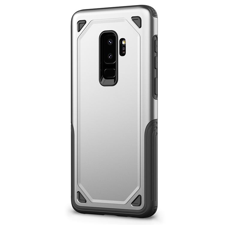 Plastic + TPU Hybrid Rugged Armor Protective Case for Samsung Galaxy S9+ G965 - Silver-8
