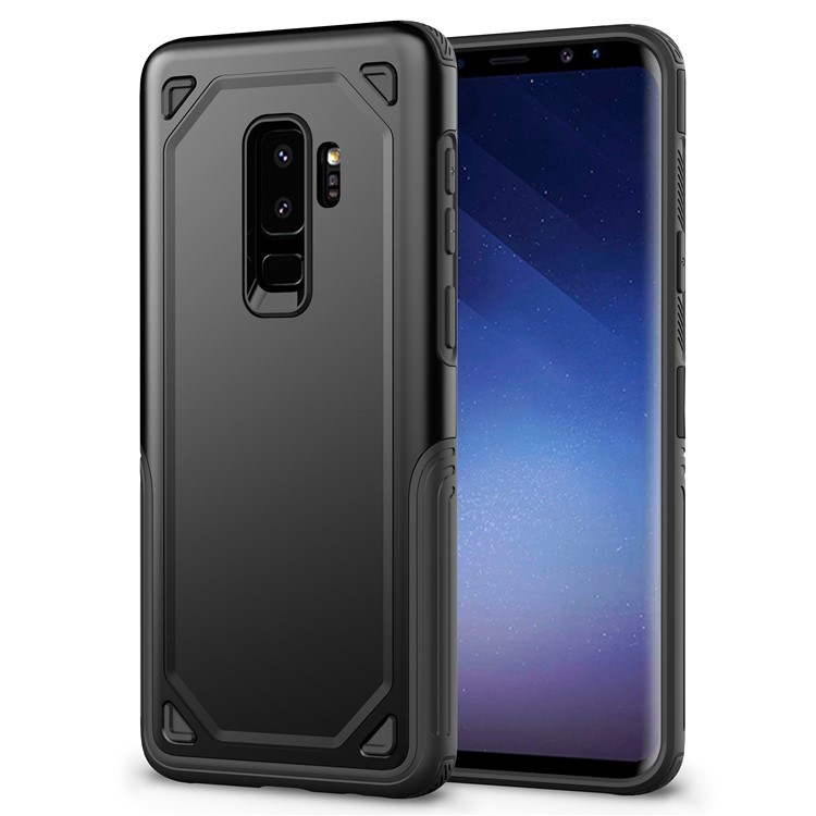 Plastic + TPU Combo Rugged Armor Protective Case for Samsung Galaxy S9+ G965 - Black-1