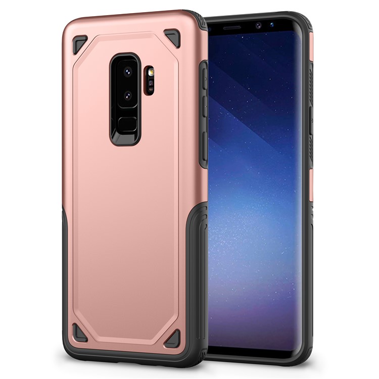 Plastic + TPU Hybrid Rugged Armor Phone Shell Case for Samsung Galaxy S9+ G965 - Rose Gold-1