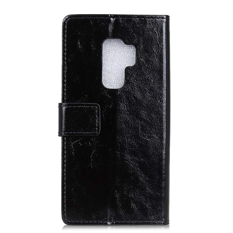 Crazy Horse Magnetic Stand Wallet Leather Mobile Phone Case for Samsung Galaxy S9+ G965 - Black-2