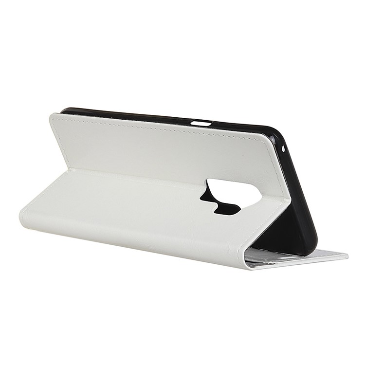Crazy Horse Magnetic Stand Wallet Leather Mobile Phone Cover for Samsung Galaxy S9+ G965 - White-4