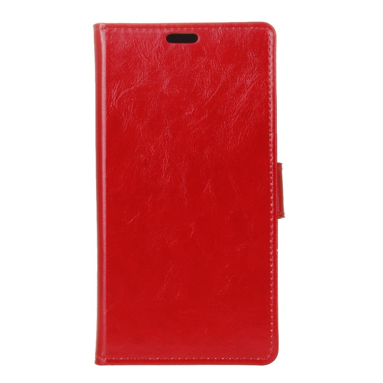 Crazy Horse Magnetic Stand Wallet Leather Mobile Phone Shell for Samsung Galaxy S9+ G965 - Red-1