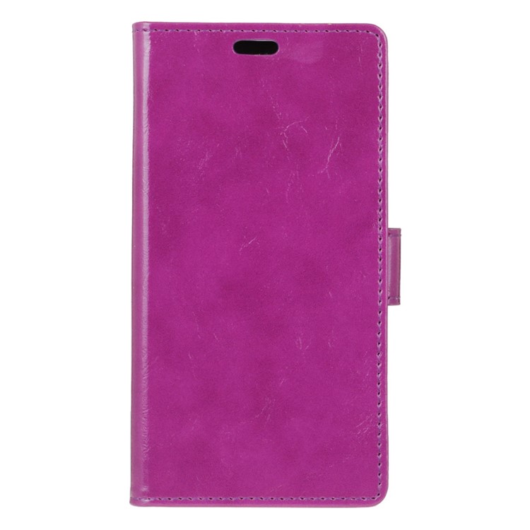 Crazy Horse Magnetic Stand Wallet Leather Protective Case for Samsung Galaxy S9+ G965 - Purple-1