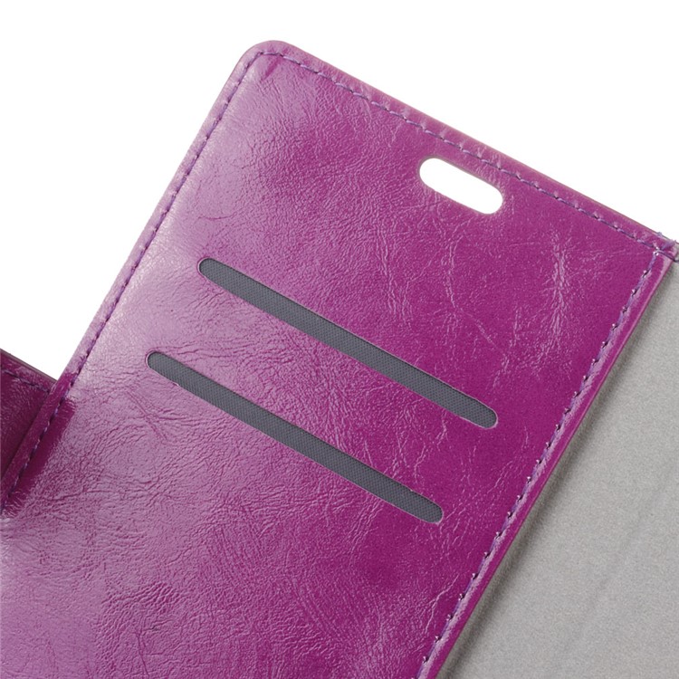 Crazy Horse Magnetic Stand Wallet Leather Protective Case for Samsung Galaxy S9+ G965 - Purple-5
