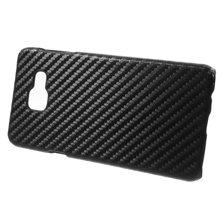 Carbon Fiber Leather Skin Hard Cover for Samsung Galaxy A3 SM-A310F (2016) - Black-2