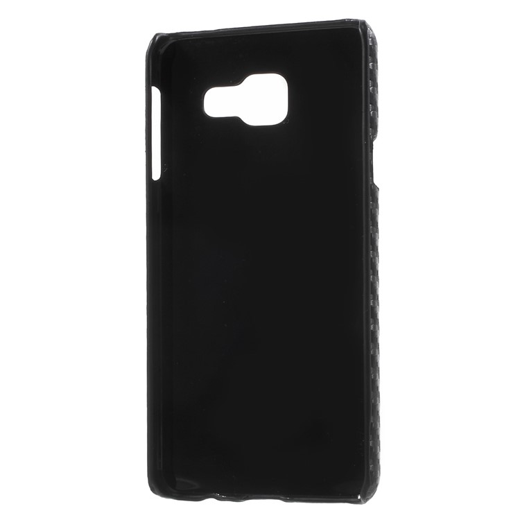 Carbon Fiber Leather Skin Hard Cover for Samsung Galaxy A3 SM-A310F (2016) - Black-3