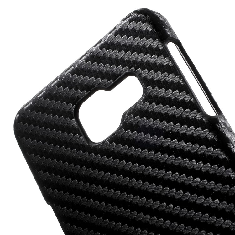 Carbon Fiber Leather Skin Hard Cover for Samsung Galaxy A3 SM-A310F (2016) - Black-5