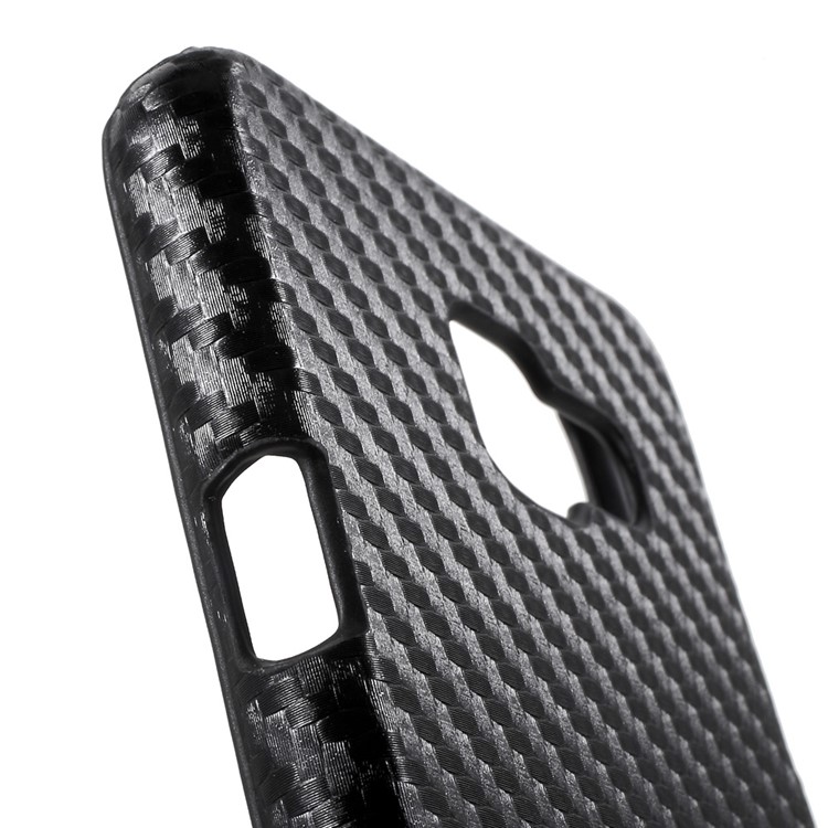 Carbon Fiber Leather Skin Hard Cover for Samsung Galaxy A3 SM-A310F (2016) - Black-6
