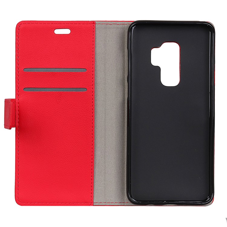Wallet Leather Magnetic Case for Samsung Galaxy S9+ G965 - Red-5
