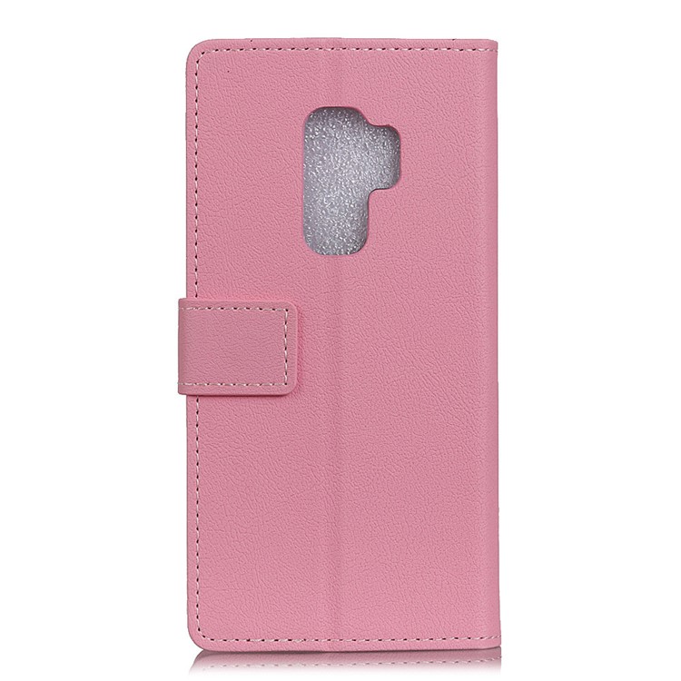 Leather Stand Case with Card Slots for Samsung Galaxy S9+ G965 - Pink-2