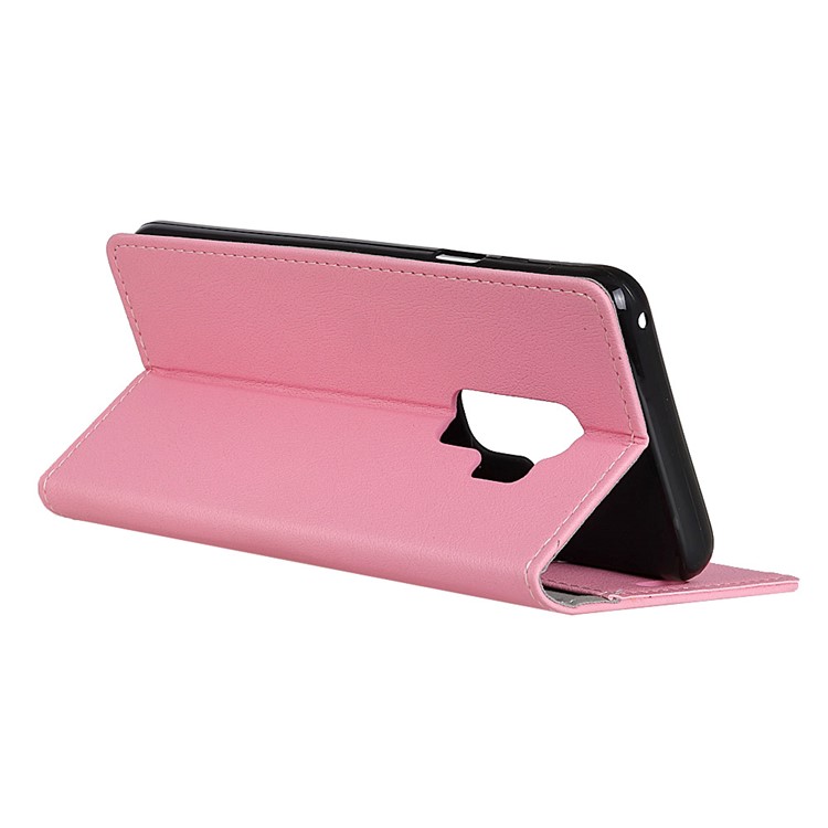 Leather Stand Case with Card Slots for Samsung Galaxy S9+ G965 - Pink-5