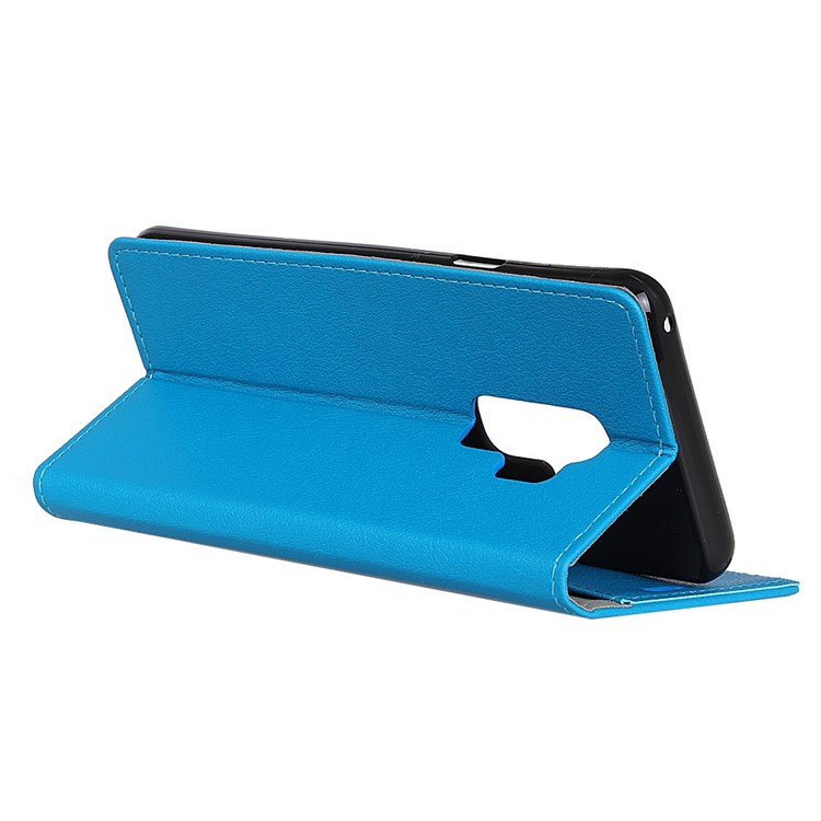 Leather Stand Cover with Card Slots for Samsung Galaxy S9+ G965 - Blue-3