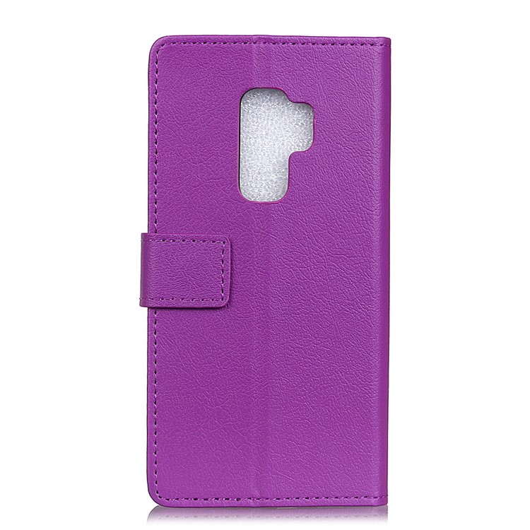 Wallet Leather Cover Case with Stand for Samsung Galaxy S9+ G965 - Purple-2