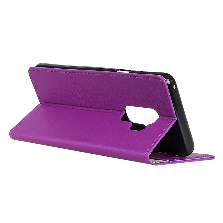 Wallet Leather Cover Case with Stand for Samsung Galaxy S9+ G965 - Purple-3
