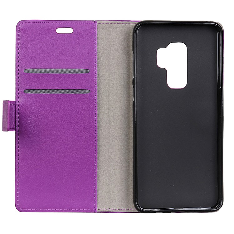 Wallet Leather Cover Case with Stand for Samsung Galaxy S9+ G965 - Purple-5