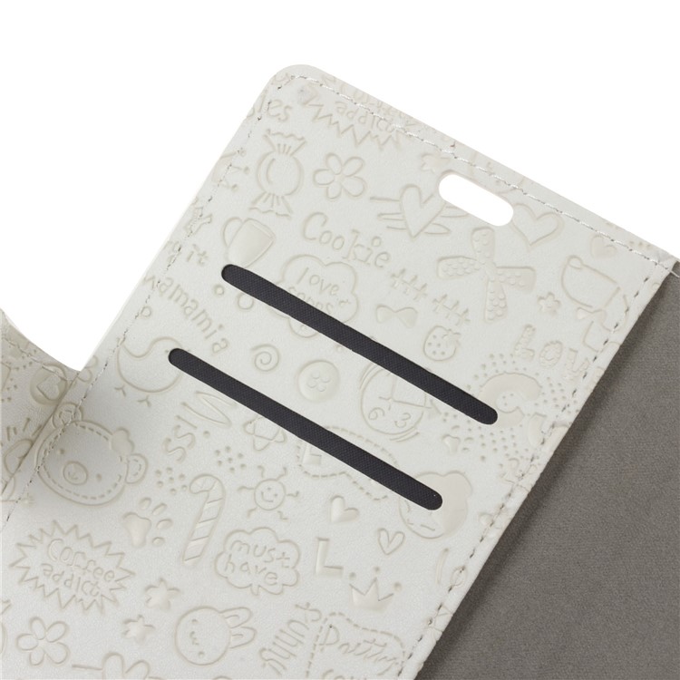 Cartoon Graffiti Leather Stand Wallet Mobile Case for Samsung Galaxy S9 Plus G965 - White-5