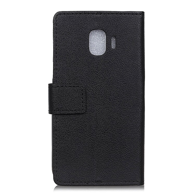 Wallet Leather Stand Case for Samsung Galaxy J2 Pro 2018 - Black-2