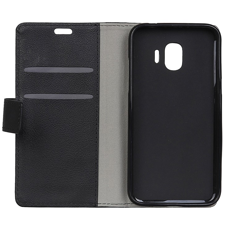 Wallet Leather Stand Case for Samsung Galaxy J2 Pro 2018 - Black-3