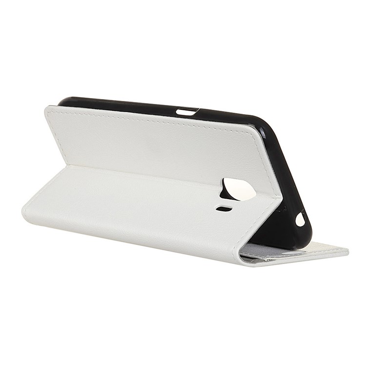 Wallet Leather Stand Cover for Samsung Galaxy J2 Pro 2018 - White-4