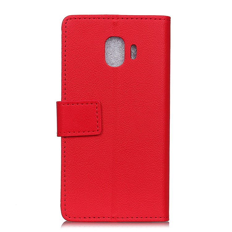Wallet Leather Magnetic Case for Samsung Galaxy J2 Pro 2018 - Red-2