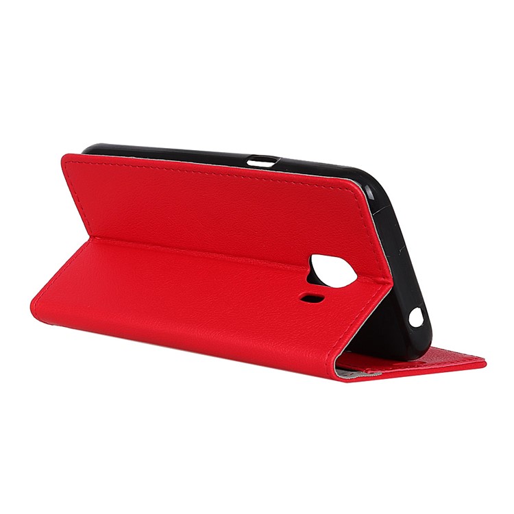 Wallet Leather Magnetic Case for Samsung Galaxy J2 Pro 2018 - Red-5