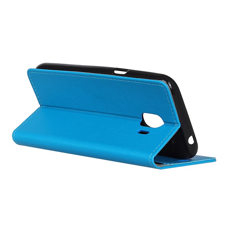 Leather Stand Cover with Stand for Samsung Galaxy J2 Pro 2018 - Blue-4