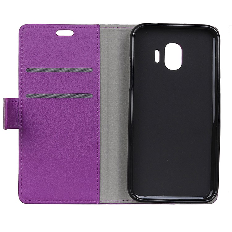 Cell Phone Leather Stand Case for Samsung Galaxy J2 Pro 2018 - Purple-5