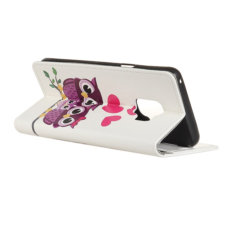 For Samsung Galaxy S9 G960 Pattern Printing PU Leather Wallet Phone Shell - Owl Lovers-3
