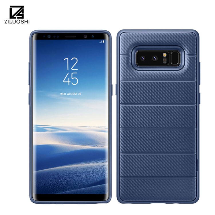 Cool Armor Invisible Kickstand PC + TPU Combo Phone Case for Samsung Galaxy Note 8 SM-N950 - Dark Blue-1