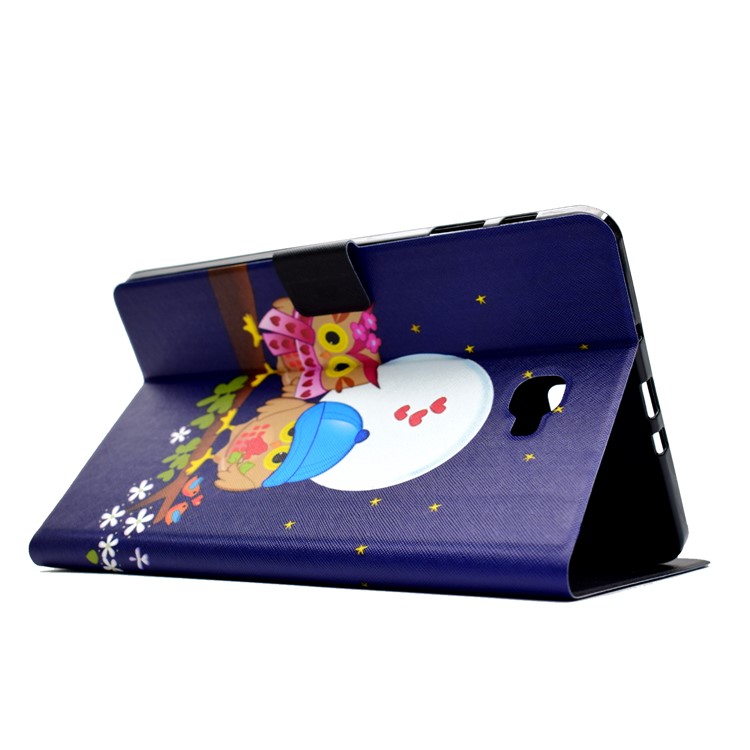Patterned Leather Card Holder Shell for Samsung Galaxy Tab A 10.1 (2016) T580 T585 - Owls-4